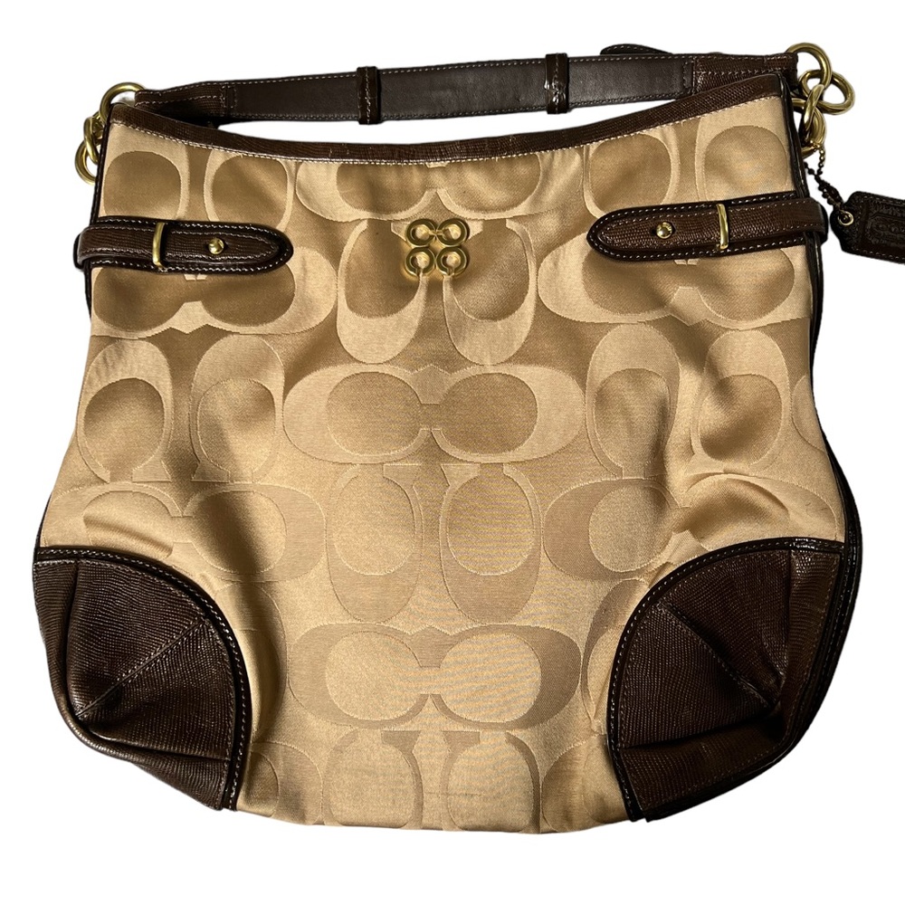 Coach Op Art Signature Shoulder Bag